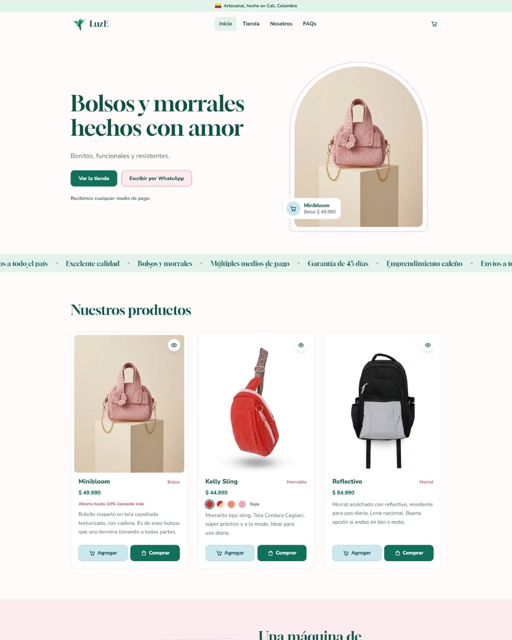 Creaciones LuzE, tienda online