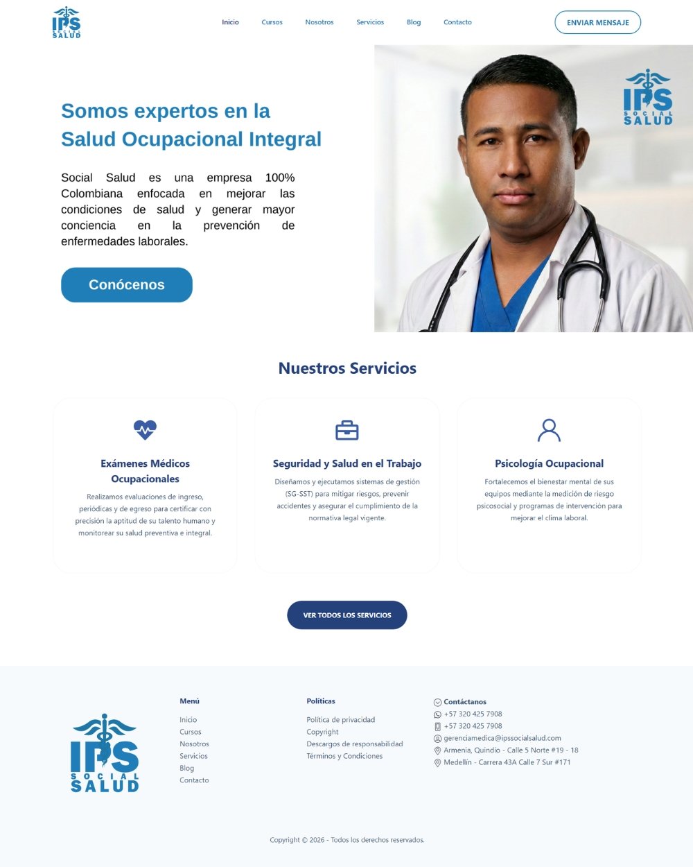IPS Social Salud — Página web
